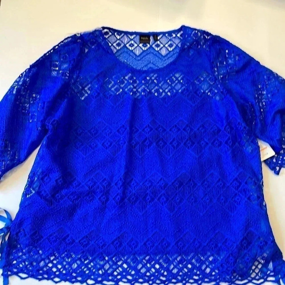 Rafaella Tops - Rafaella bright blue 2 piece top size 2x NWT